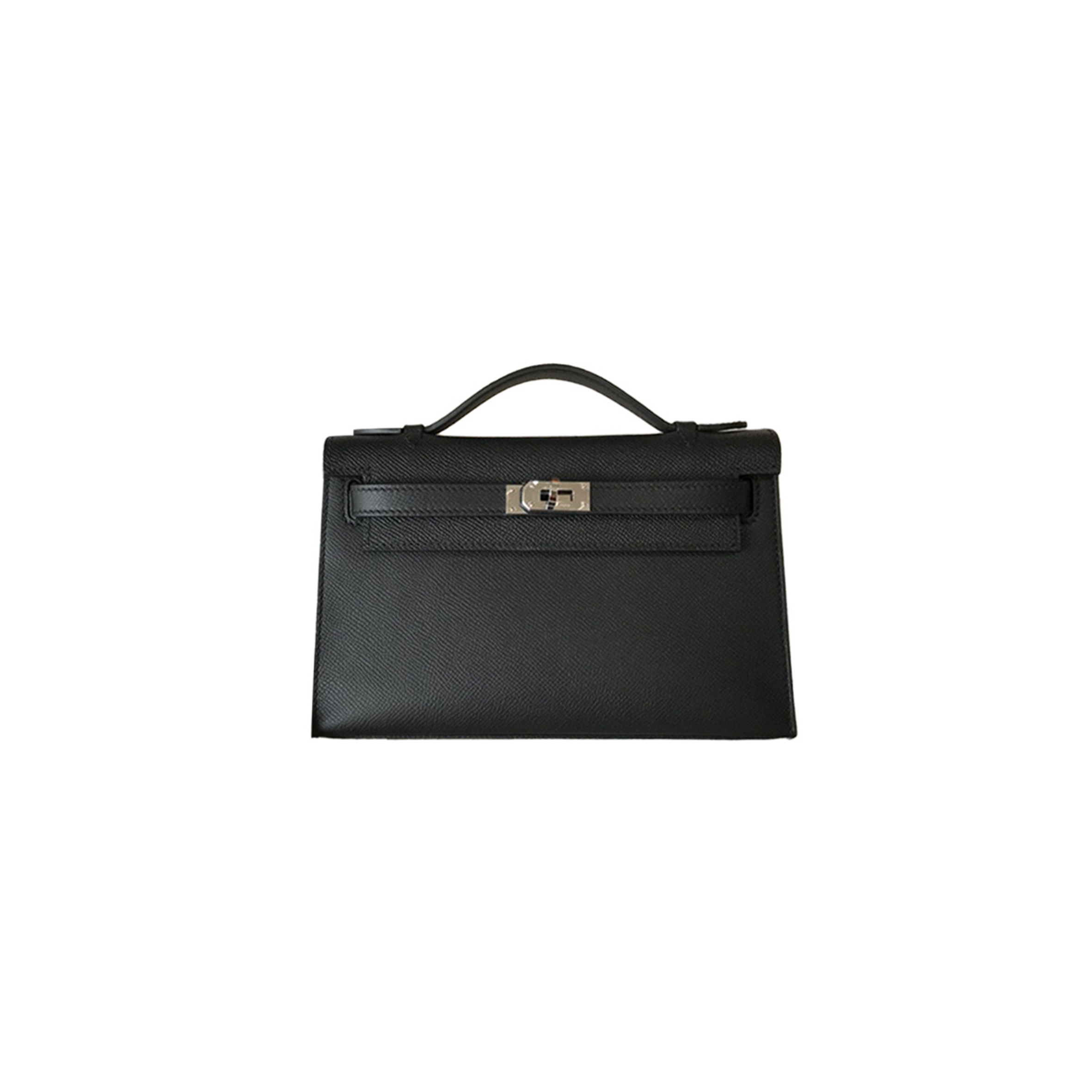 HERMES MASTER KELLY POCHETTE MINI BAG BLACK (22*14*7cm) 